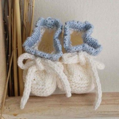 Wool trim booties