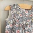 Dusty Blue Floral Overalls