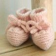  booties with pearl trim