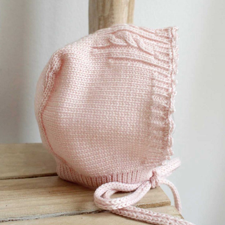 Pink Knitted Bonnet