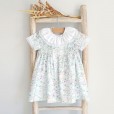 Green and Salmon flores dress