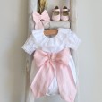 Romper with linen Bow