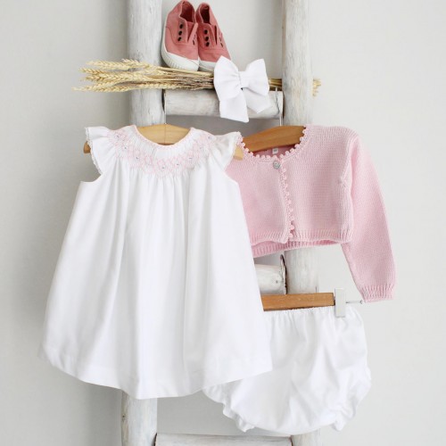 Hand Embroidered Dress with Bloomers