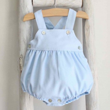 Blue Piqu Romper