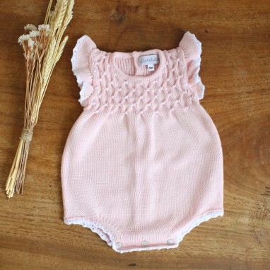 Cotton Light Pink Romper 