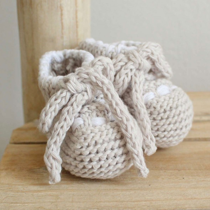  Booties with dots and Trim 
