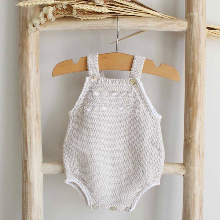 Cotton romper with Dots