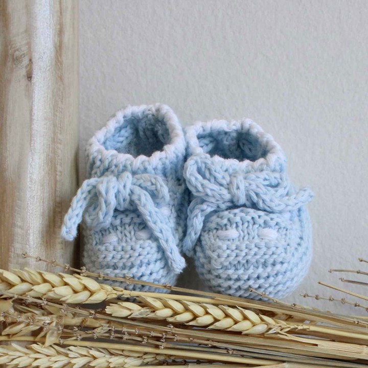 Booties with Dots and Trim