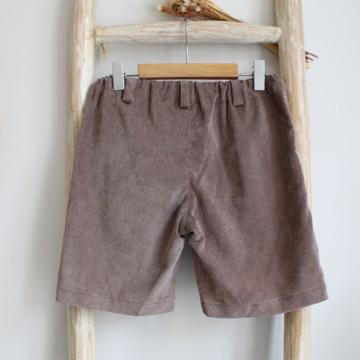 Corduroy taupe shorts