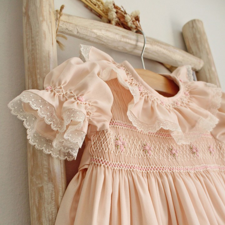 Pale pink Hand Smocked dress