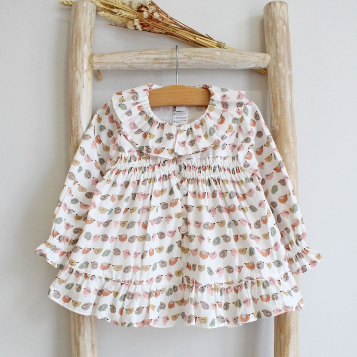 Frilly Tunic with Birds 