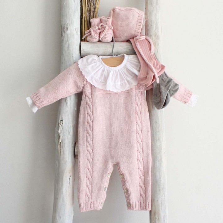 Cable Knitted Romper 