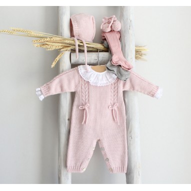 Cable Knitted Romper 