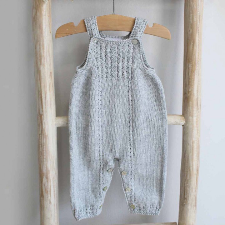 Gray Knitted Overalls 