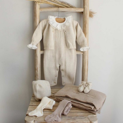 Sand Knitted Overalls