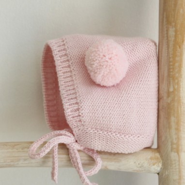 Pompom Pink Bonnet