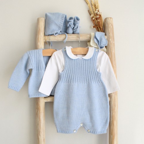 Blue Knitted Romper 