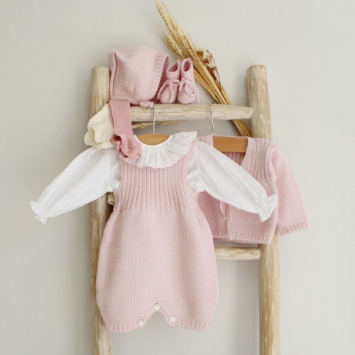 Dusty Pink Knitted Romper