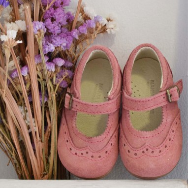 Girls Dusky Pink Mary Jane Shoes (18-30EU)