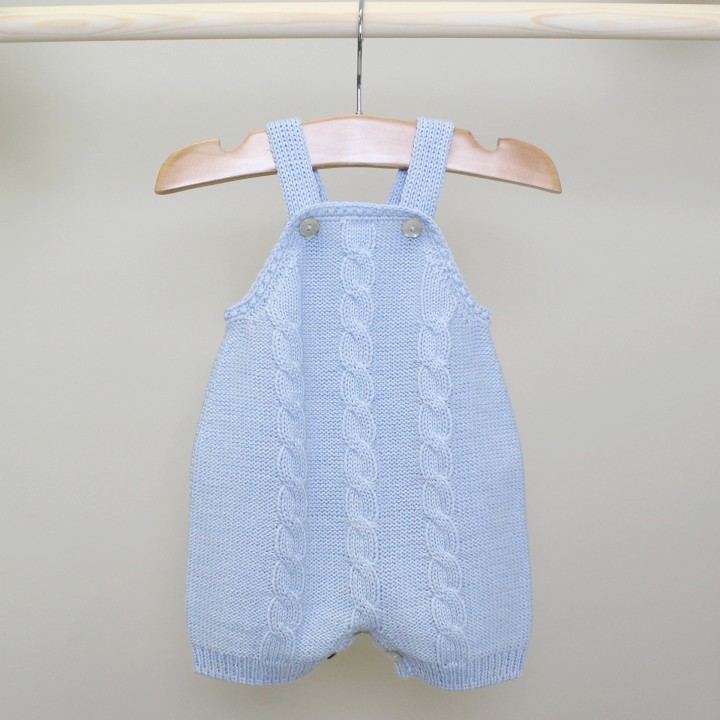 Blue Knitted Overalls 