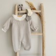 Grey Knitted Cable Romper 