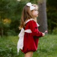 Velvet Dress with Frilly Collar