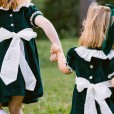 Velvet Dress with Frilly Collar