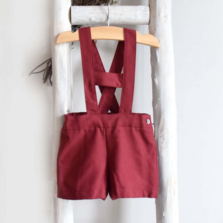 Burgundy Shorts with straps