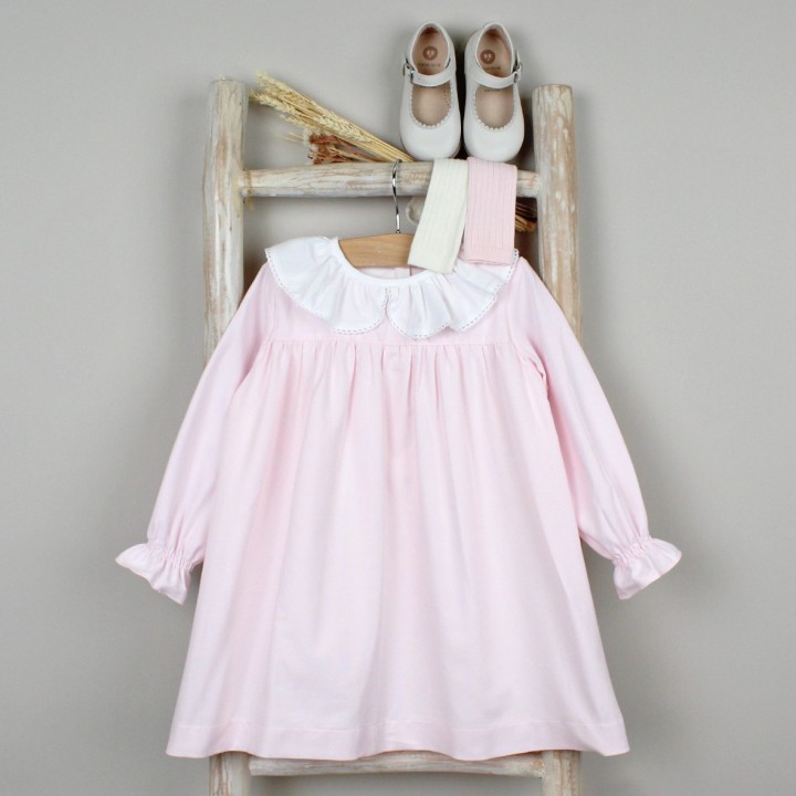 Pink Frilly Collar Dress 