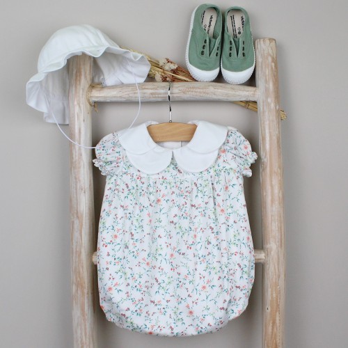 Floral Romper with Short Sleeves