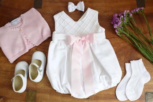 Romper with Pink Bow