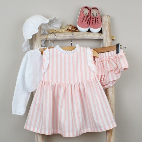 Striped Short Dress and Bloomers