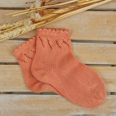 Salmon Openwork socks 