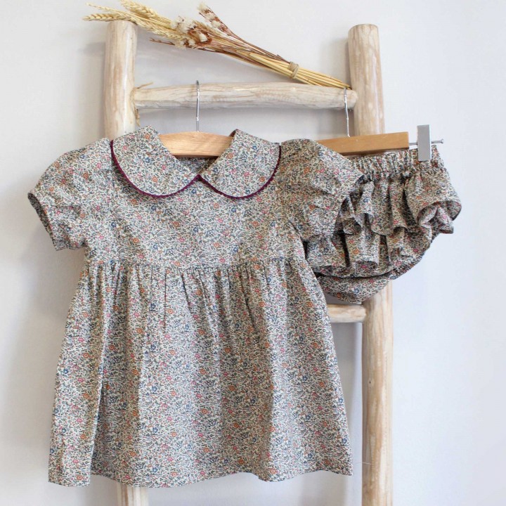 Floral Short Dress with Bloomers