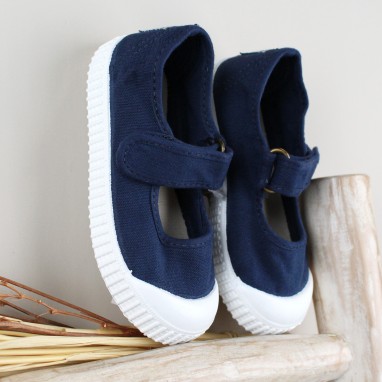 Dark Blue Canvas Shoes