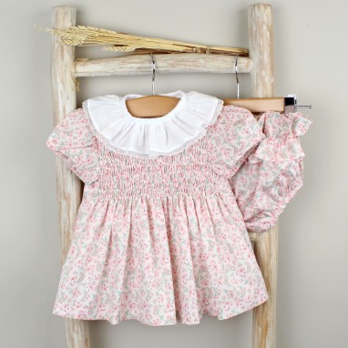 Short Dress with Collar and Bloomers