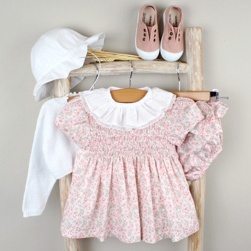 Short Dress with Collar and Bloomers