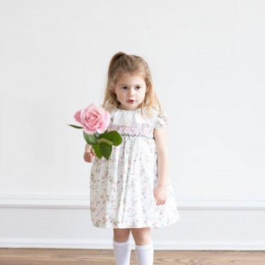 Floral Hand Smocked Dress