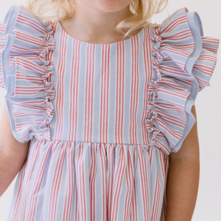 Dress with pink stripes