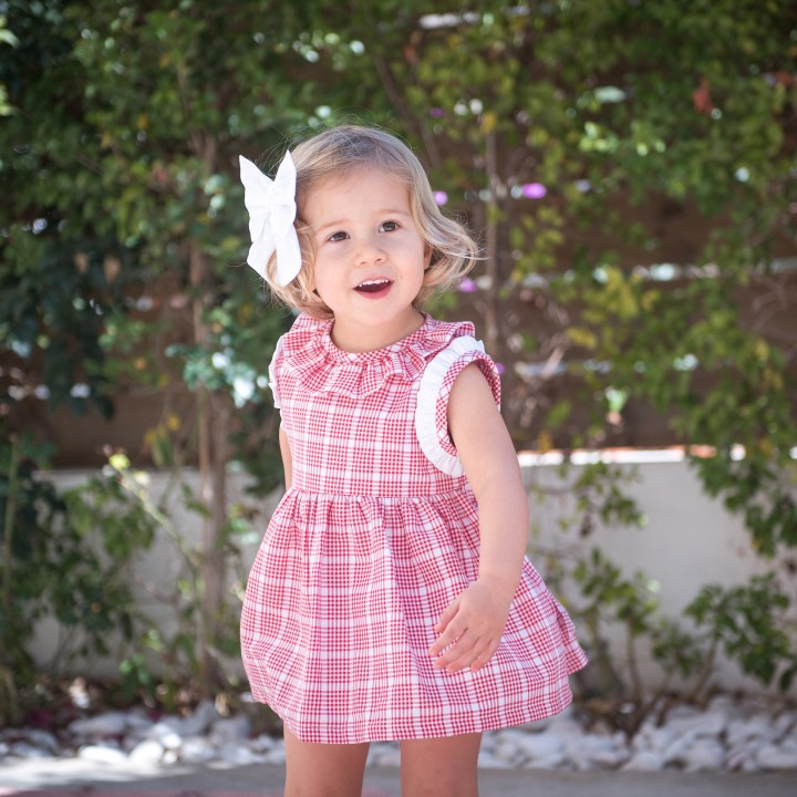 Plaid Short Dress and Bloomers 