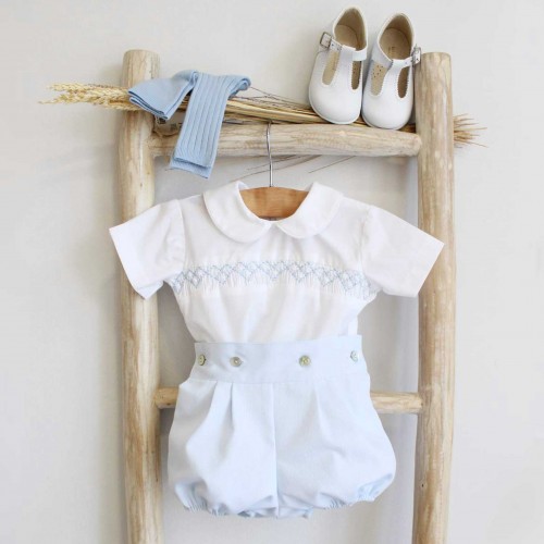 Hand Embroidered Shirt with Bloomers 