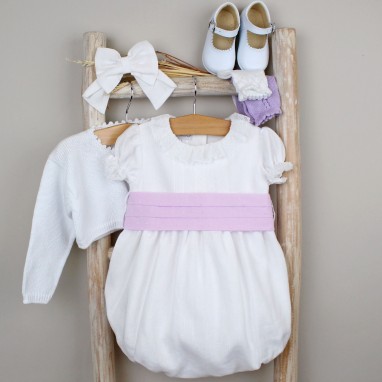 Linen Romper with Sash 