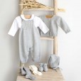 Gray Knitted Overalls 