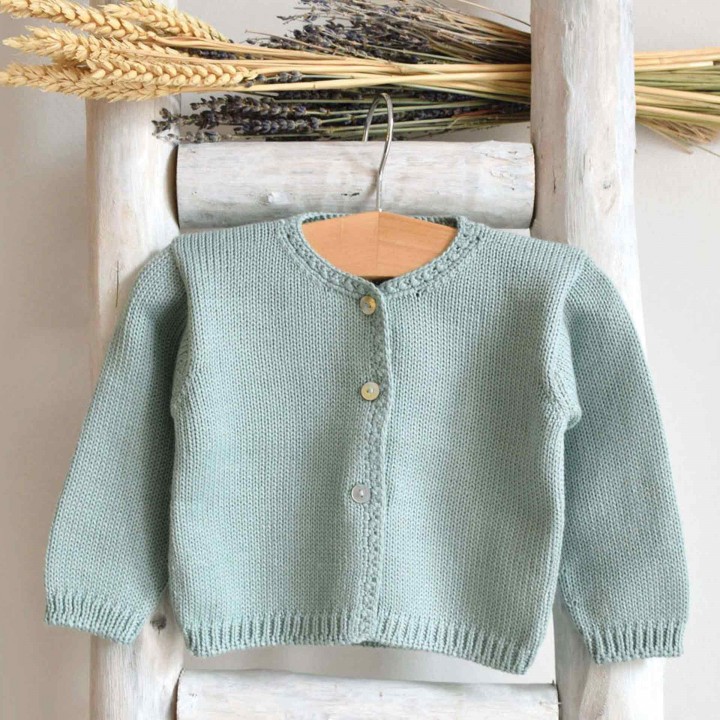 Sage Green Knitted Cardigan 