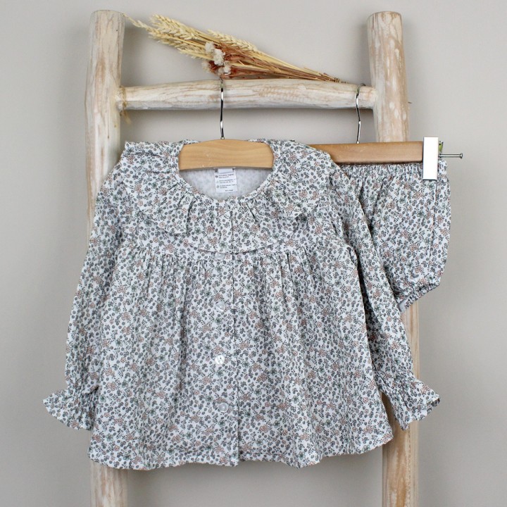 Floral Short Dress and Bloomers