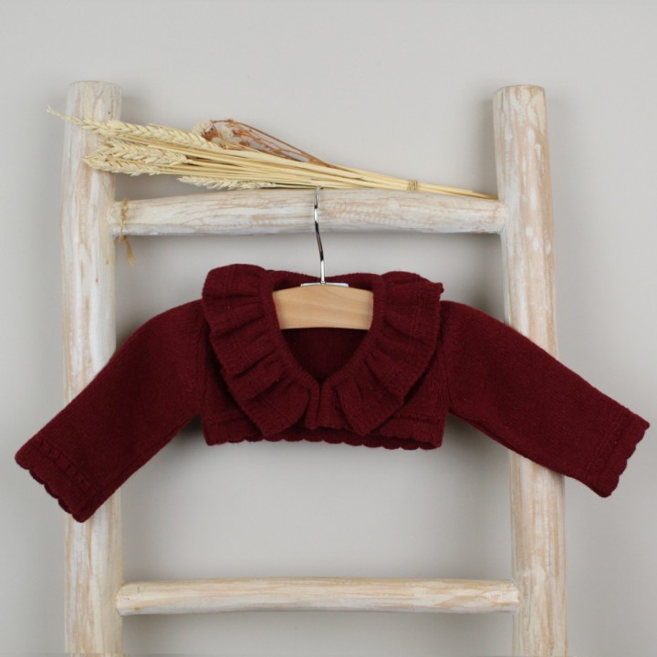 Red Bolero Cardigan with one button