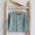 Sage green cable cardigan