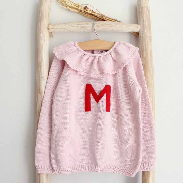 Pink Jumper with M letter