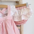 Short Dress and Bloomers with stripes