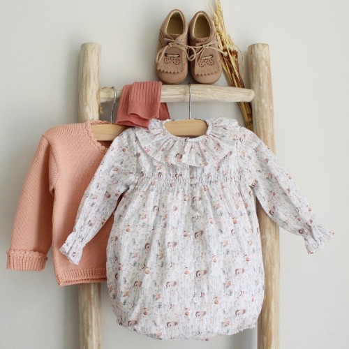 Romper with Frilly Collar
